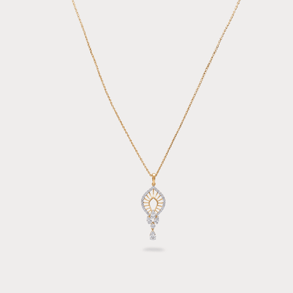 Skybound Grace Geometric Diamond Pendant Chain