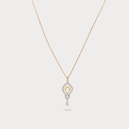 Skybound Grace Geometric Diamond Pendant Chain