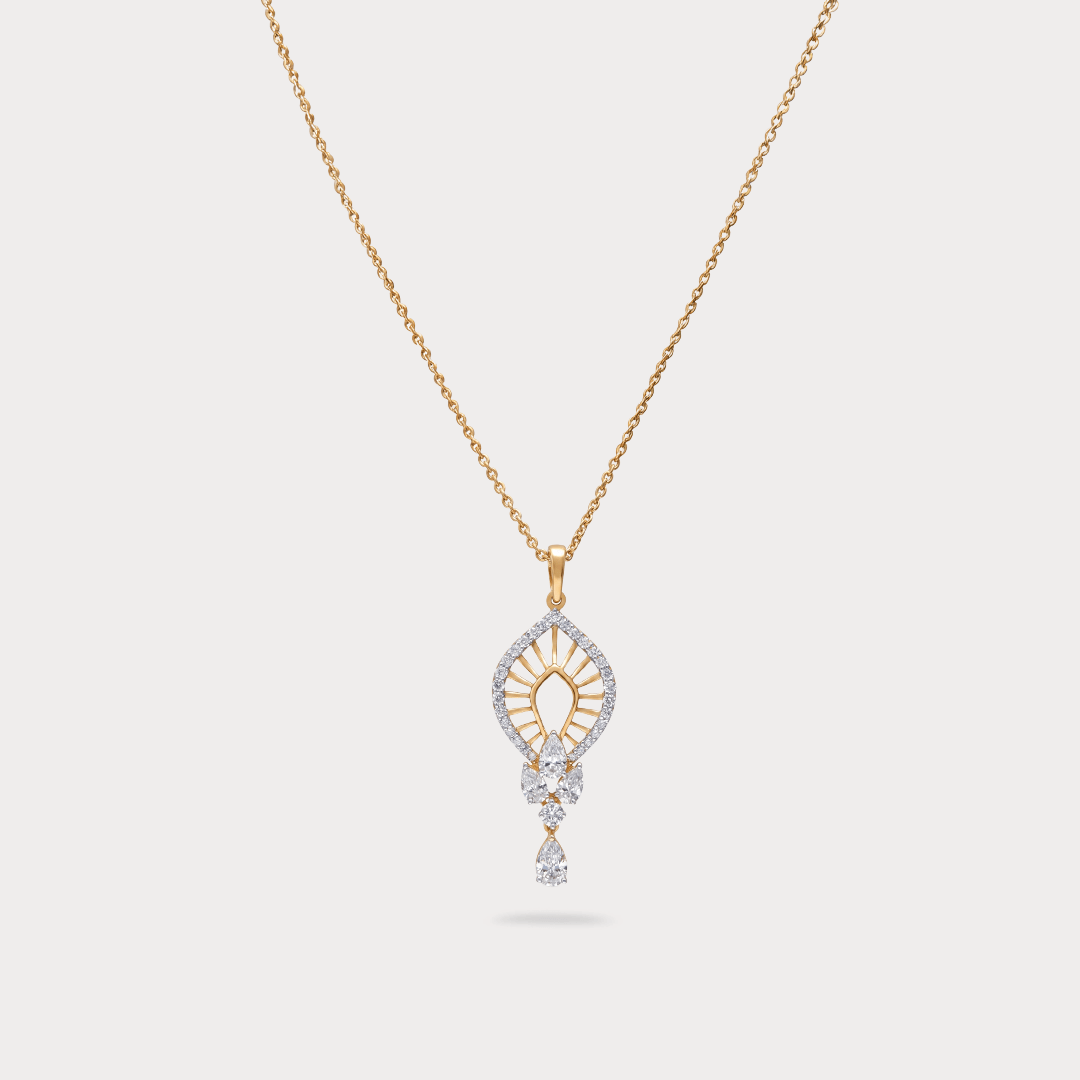 Skybound Grace Geometric Diamond Pendant Chain