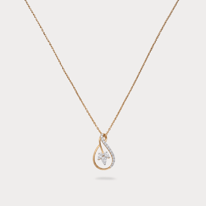 Starlore Floral Cluster Diamond Pendant Chain