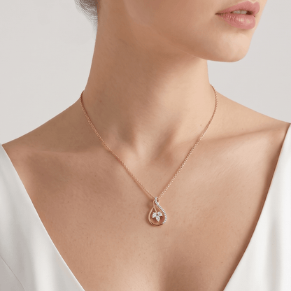 Starlore Floral Cluster Diamond Pendant Chain