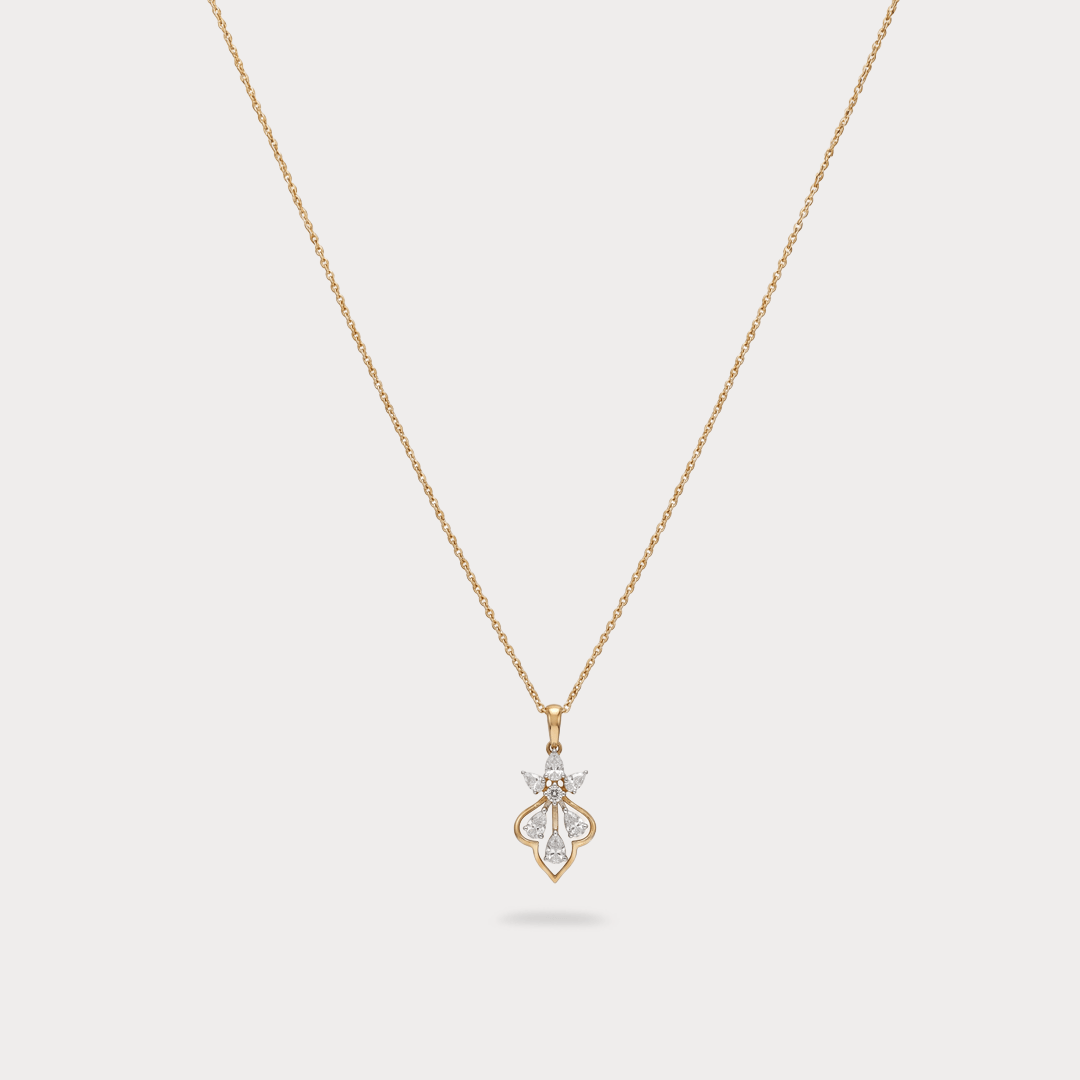 Astralis Floral Diamond Pendant Chain