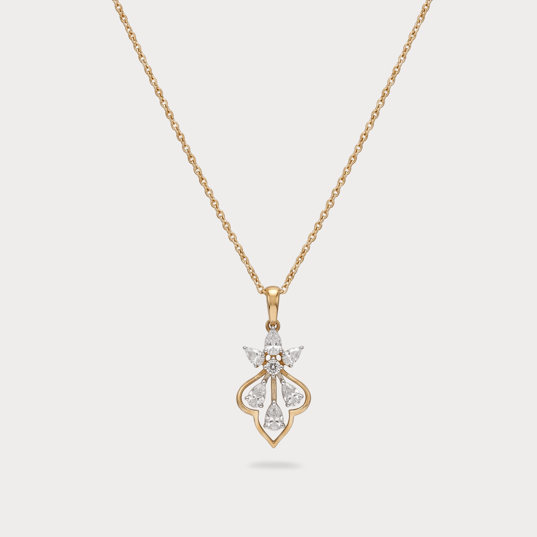 Astralis Floral Diamond Pendant Chain