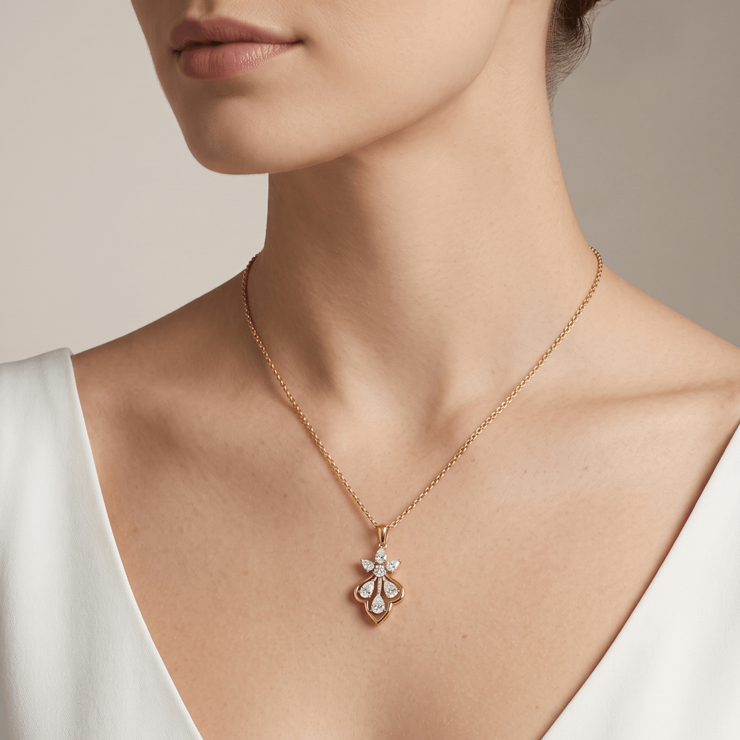 Astralis Floral Diamond Pendant Chain