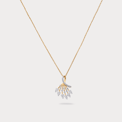 Nebulyn Floral Cluster Diamond Pendant Chain