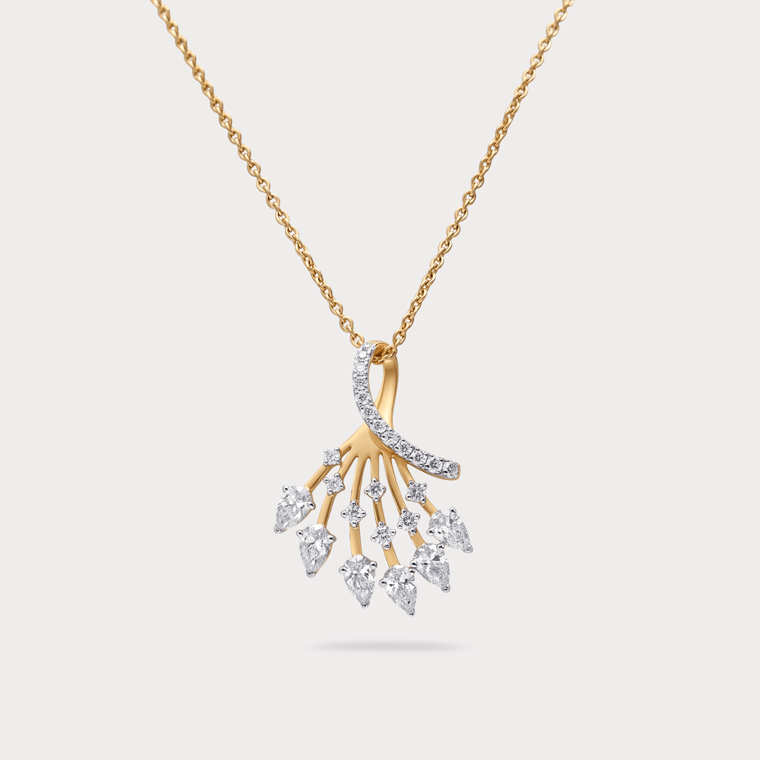 Nebulyn Floral Cluster Diamond Pendant Chain
