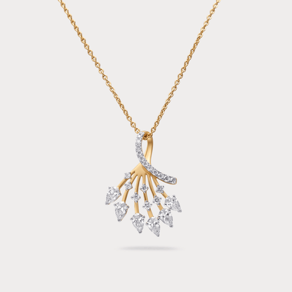 Nebulyn Floral Cluster Diamond Pendant Chain