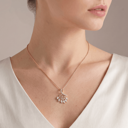 Nebulyn Floral Cluster Diamond Pendant Chain