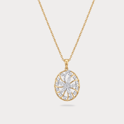 Apexa Floral Diamond Pendant Chain