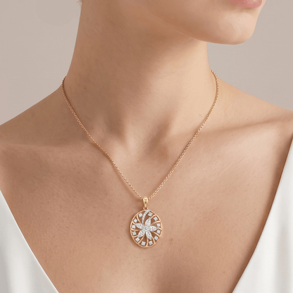 Apexa Floral Diamond Pendant Chain