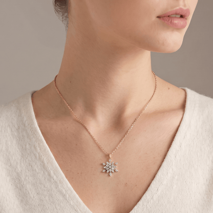 Willow Grace Floral Nakshatra Diamond Pendant Chain