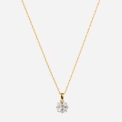 Ashtalakshmi Solitaire Diamond Pendant Chain