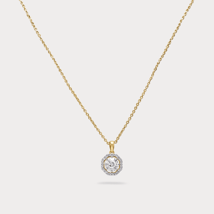 Skyward Halo Diamond Pendant Chain