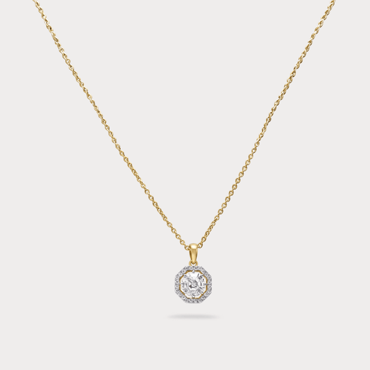 Skyward Halo Diamond Pendant Chain
