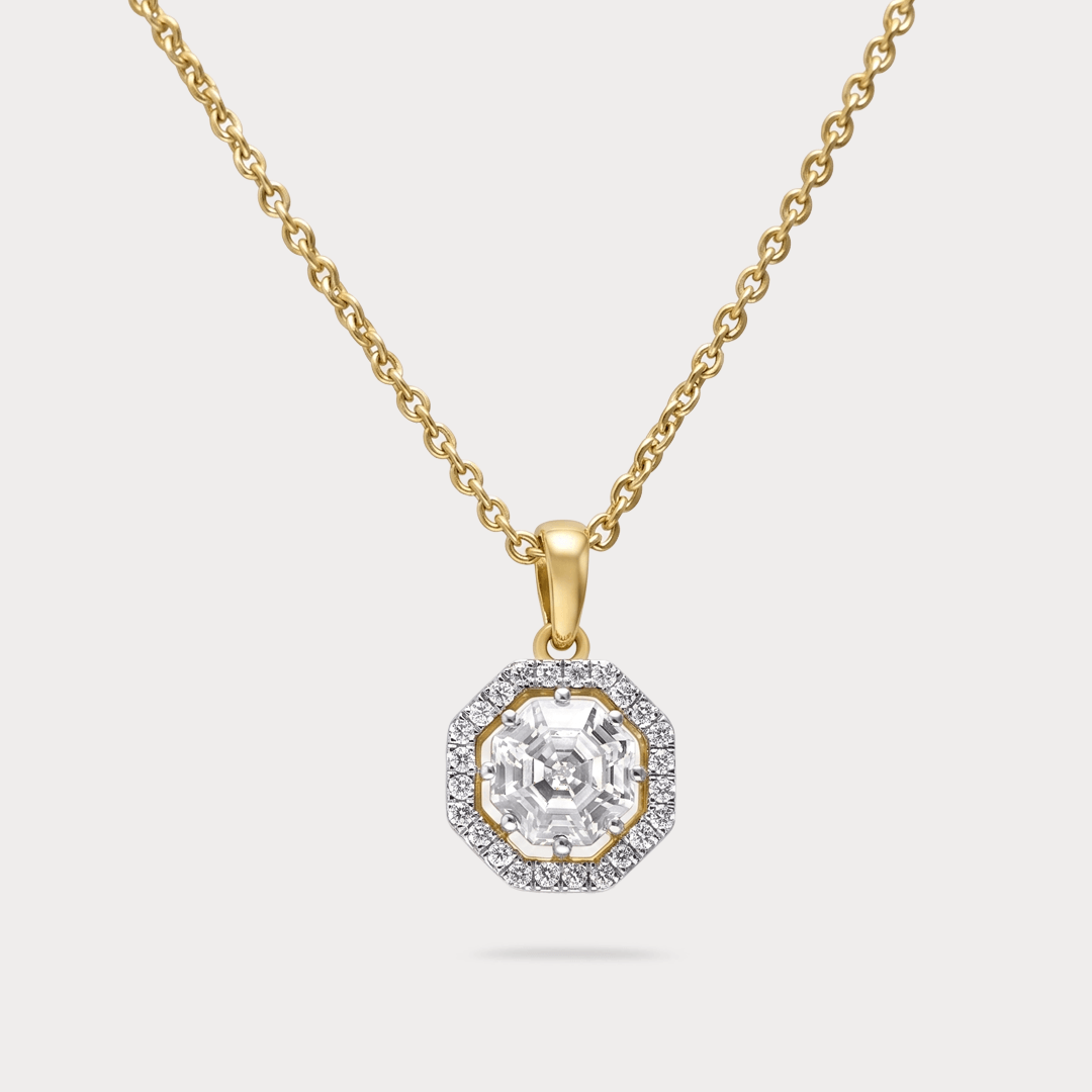 Skyward Halo Diamond Pendant Chain