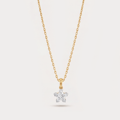 The Aukera Orchid Rareté Solitaire Diamond Pendant Chain