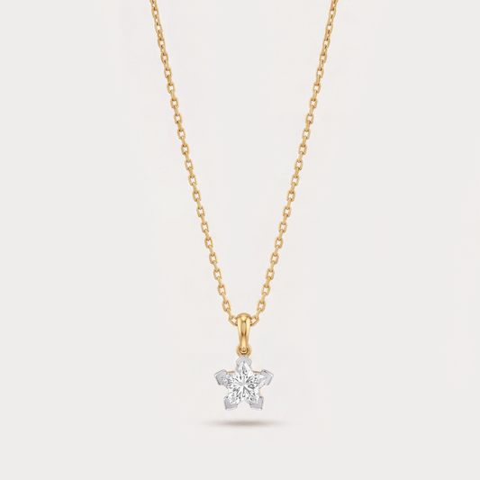 The Aukera Orchid Rareté Solitaire Diamond Pendant Chain