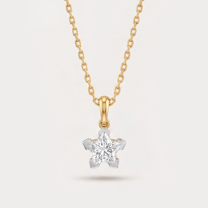The Aukera Orchid Rareté Solitaire Diamond Pendant Chain