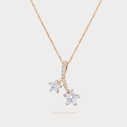 The Aukera Orchid Éclairée Solitaire Diamond Pendant Chain