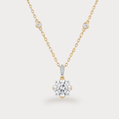 Clarior Extra Brilliant Solitaire Diamond Pendant Chain