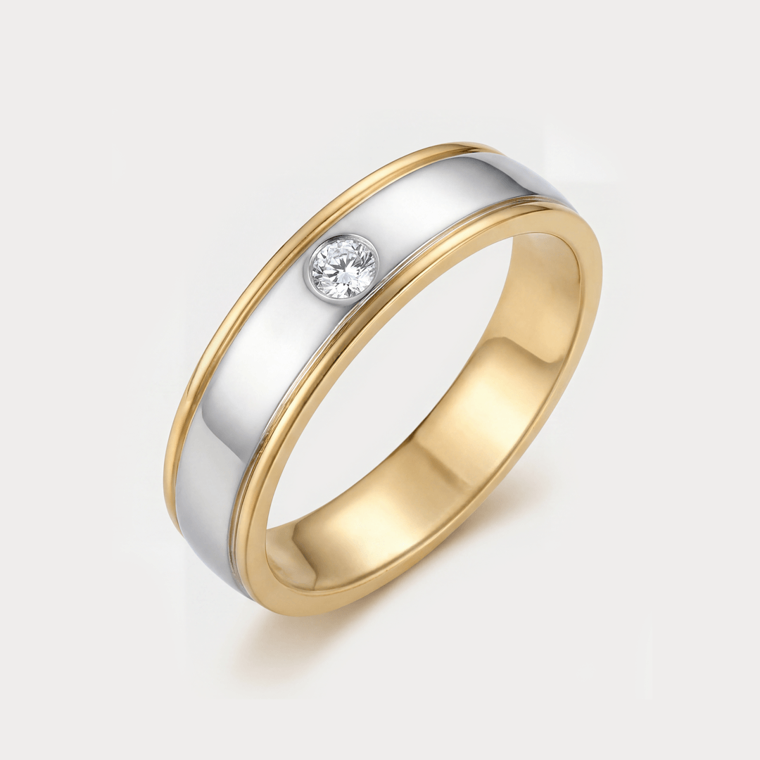 Heartline Diamond Mens Ring