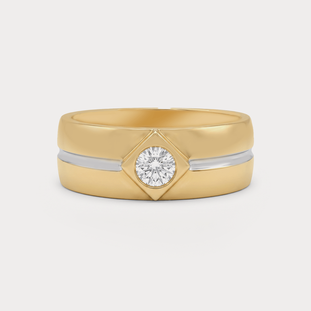 Badge Diamond Mens Ring