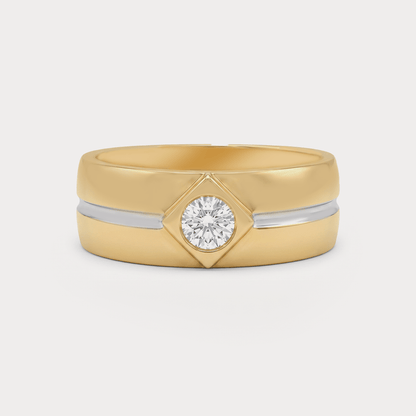 Badge Diamond Mens Ring