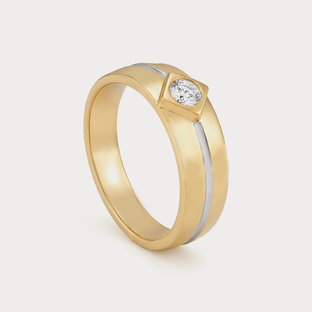 Badge Diamond Mens Ring
