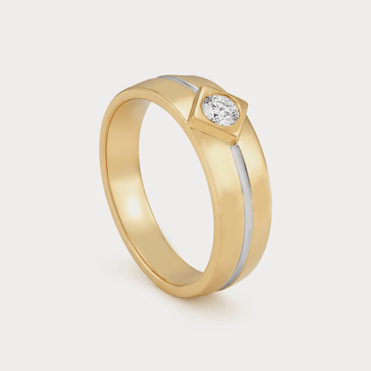 Badge Diamond Mens Ring