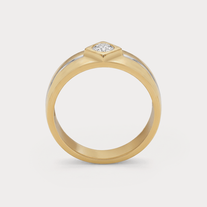 Badge Diamond Mens Ring