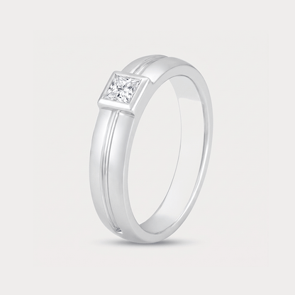 Full Moon Diamond Men's Ring