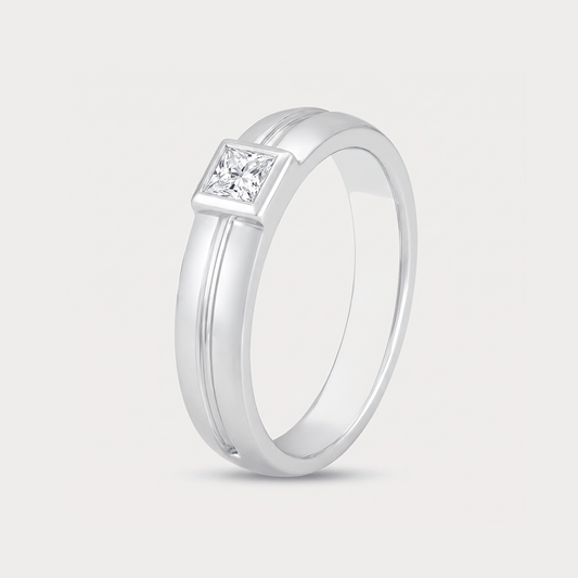Full Moon Diamond Men's Ring