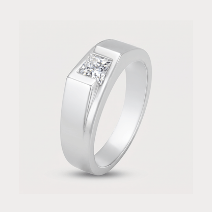 New Moon Diamond Men's Ring