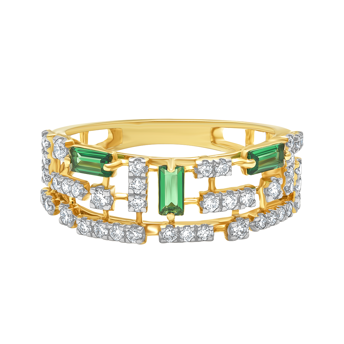 Aukera - Emerald Radiance Cocktail Ring