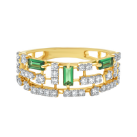 Aukera - Emerald Radiance Cocktail Ring