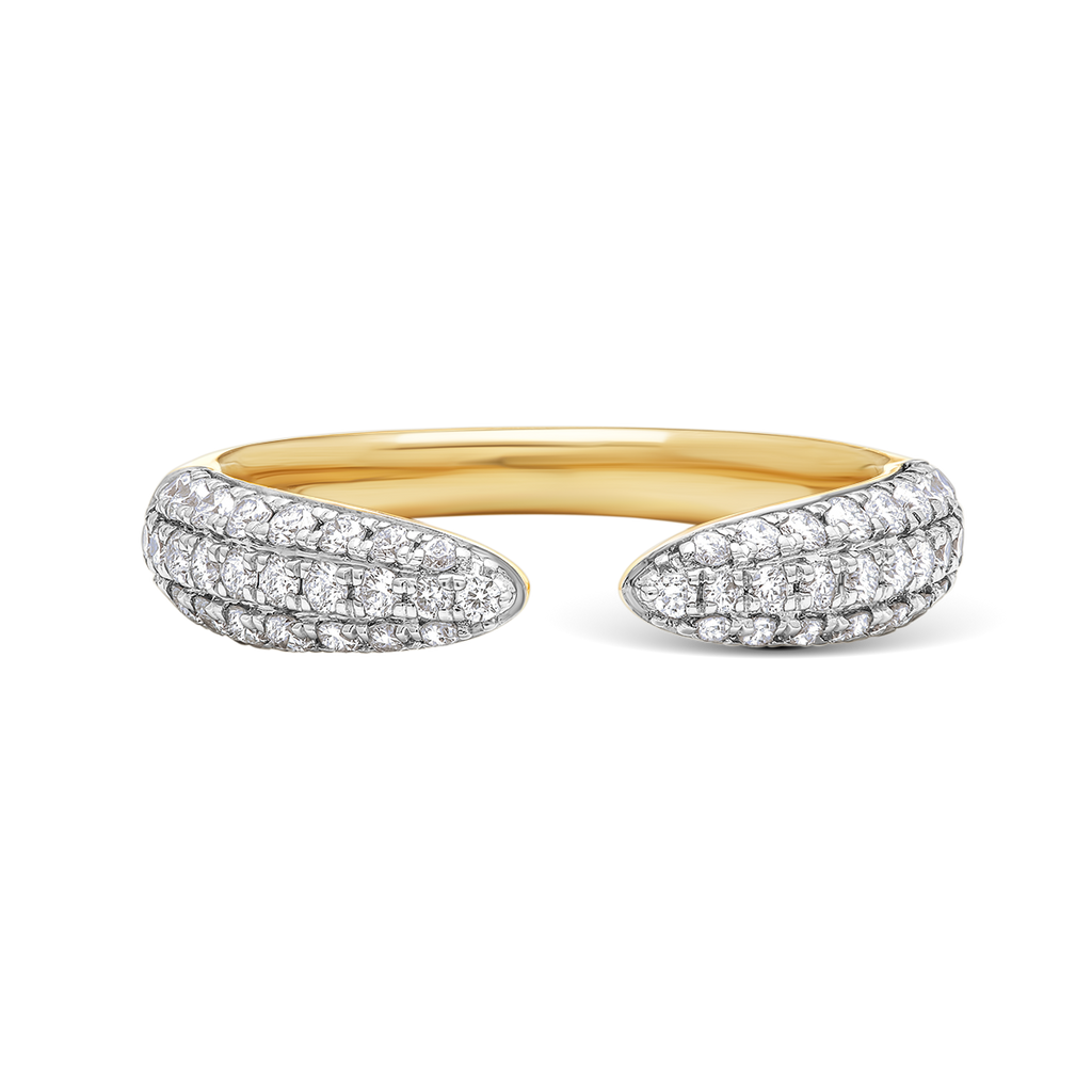 buy women lab grown diamond jewellery aukera open top diamond ring