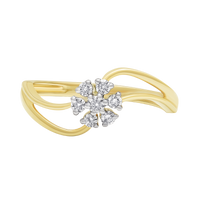 Aukera - Floral Split Shank Diamond Ring