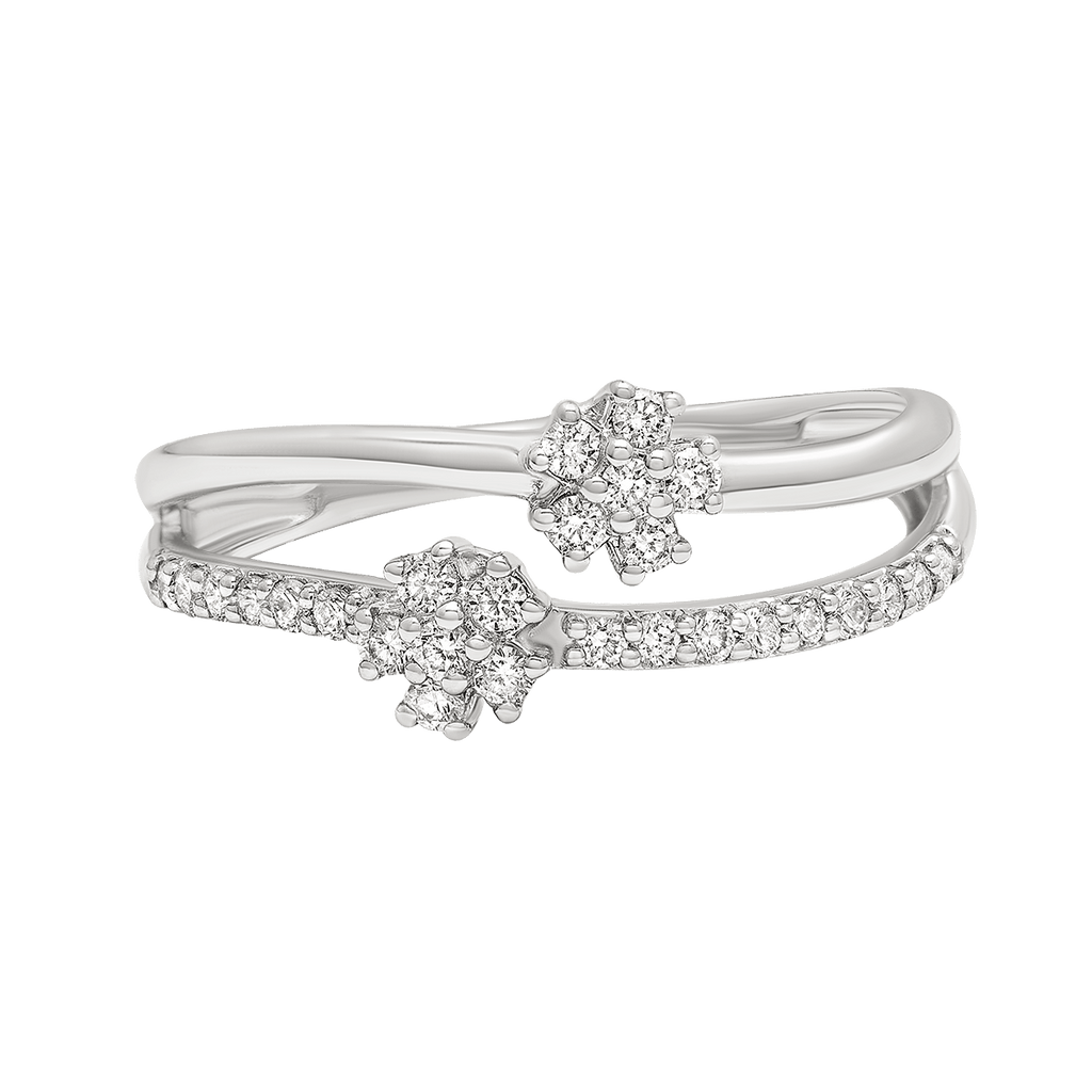buy women lab grown diamond jewellery aukera illusion split shank ring