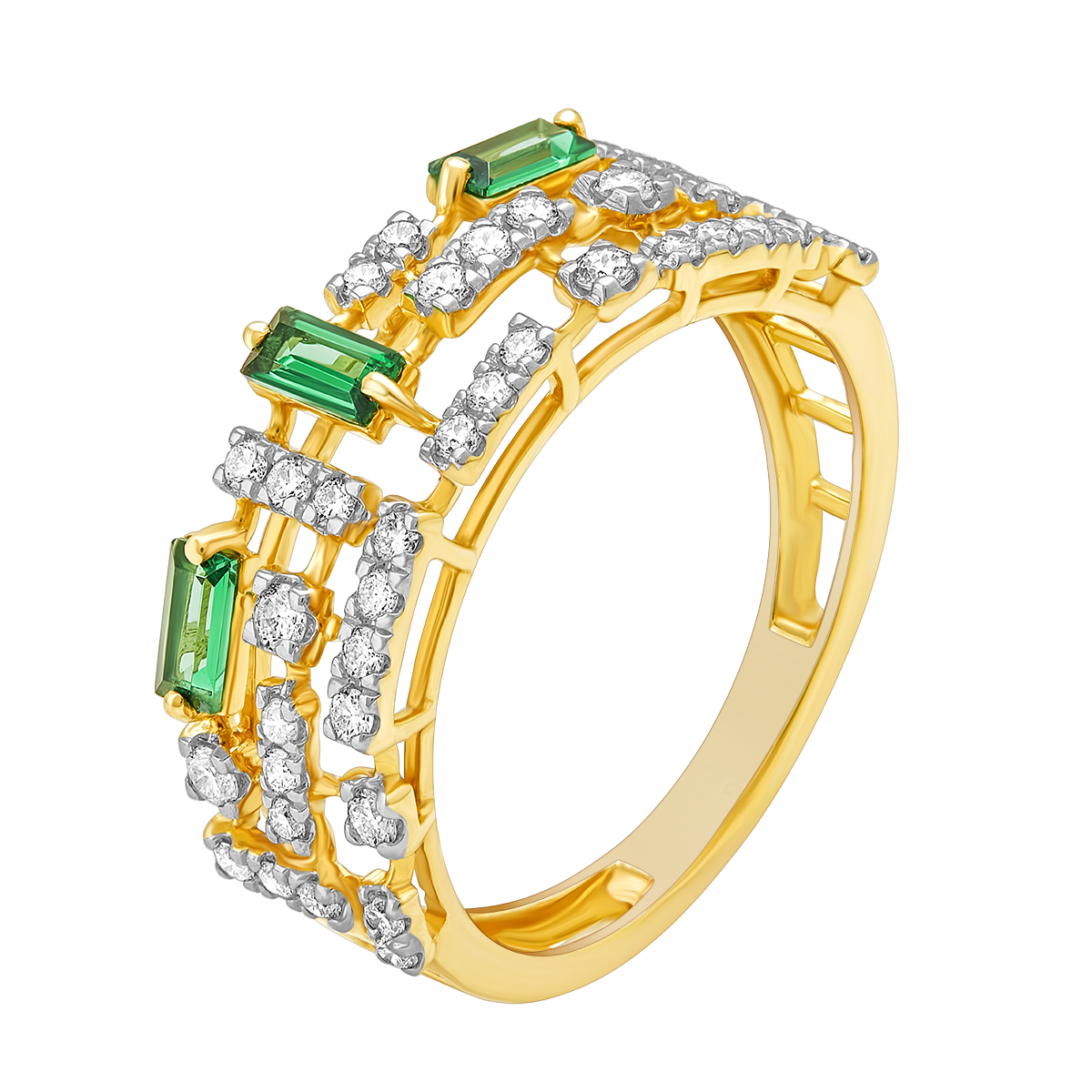 Aukera - Emerald Radiance Cocktail Ring