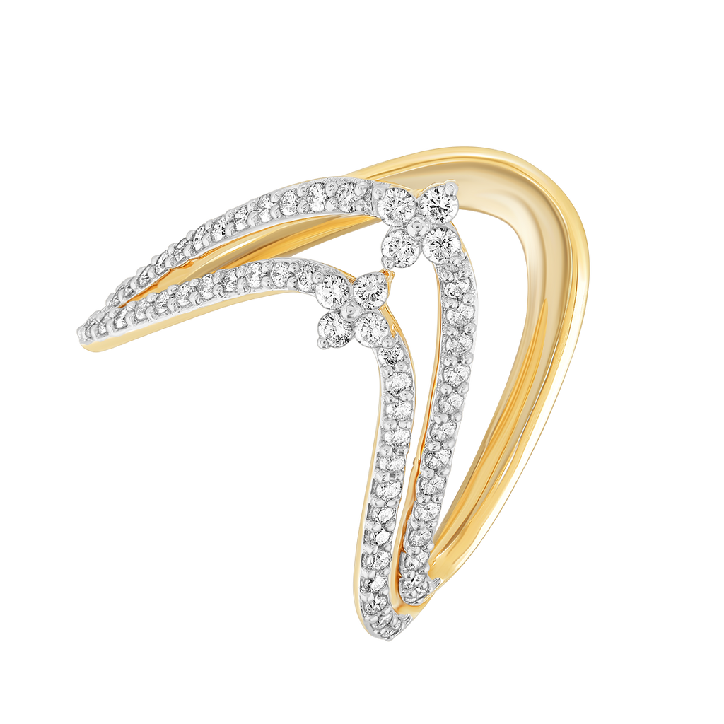 buy women lab grown diamond jewellery aukera studded vanki ring