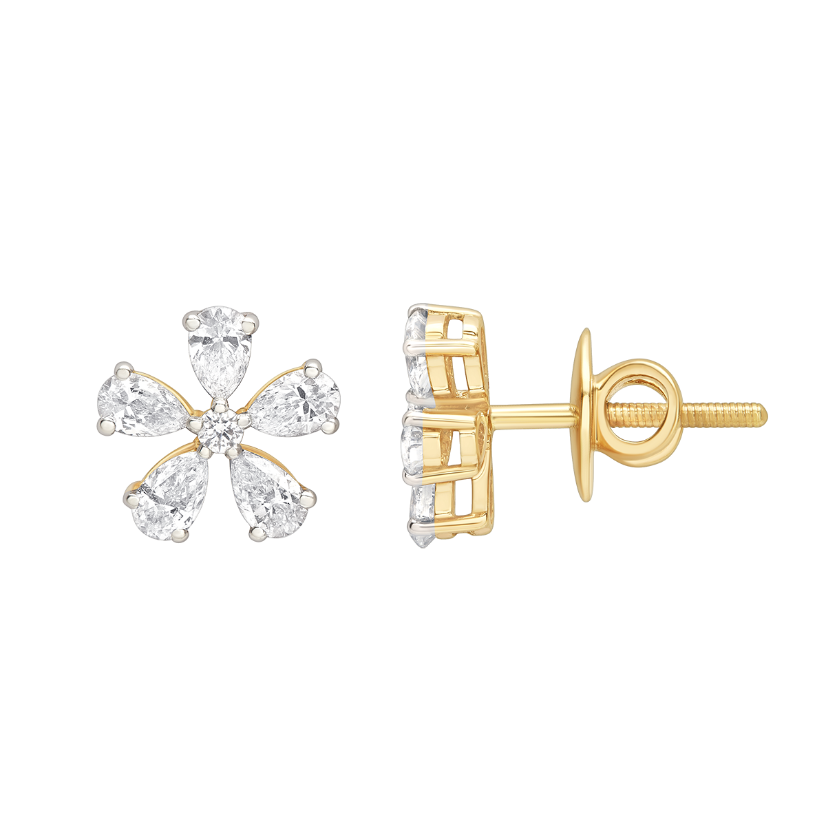 Aukera - Diamond Petal Studs