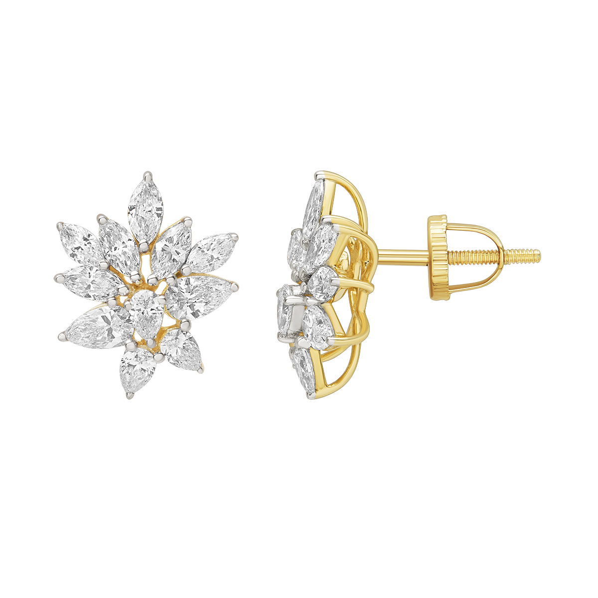 Aukera - Floral Harmony Diamond Studs