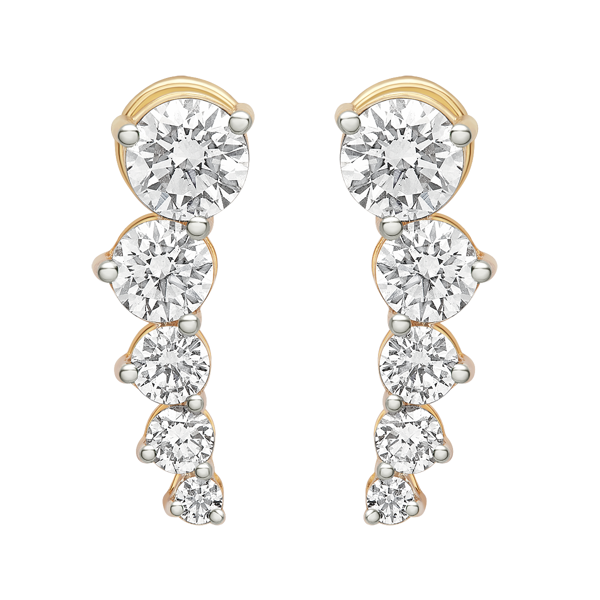 Aukera - Cascading Diamond Earrings