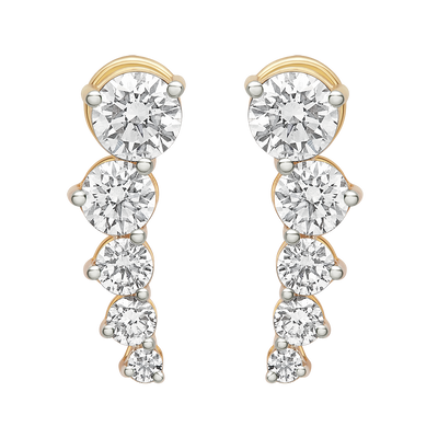 Aukera - Cascading Diamond Earrings