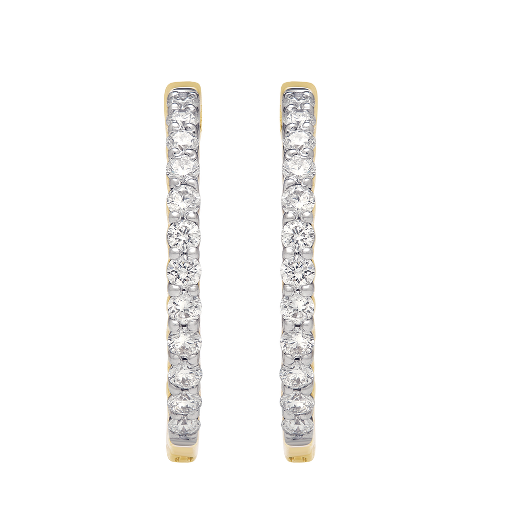 buy women lab grown diamond jewellery aukera classic half eternity diamond hoops