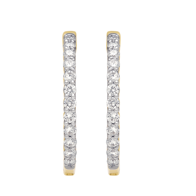 buy women lab grown diamond jewellery aukera classic half eternity diamond hoops