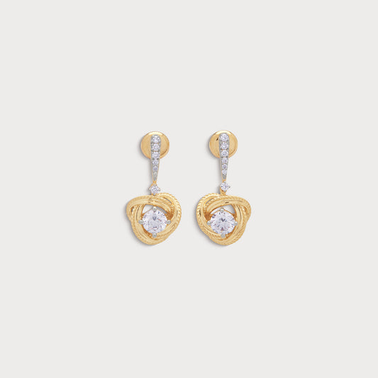 The Ribbon Chain Drop Earrings From The Promise Knot Collection