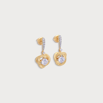 The Ribbon Chain Drop Earrings From The Promise Knot Collection