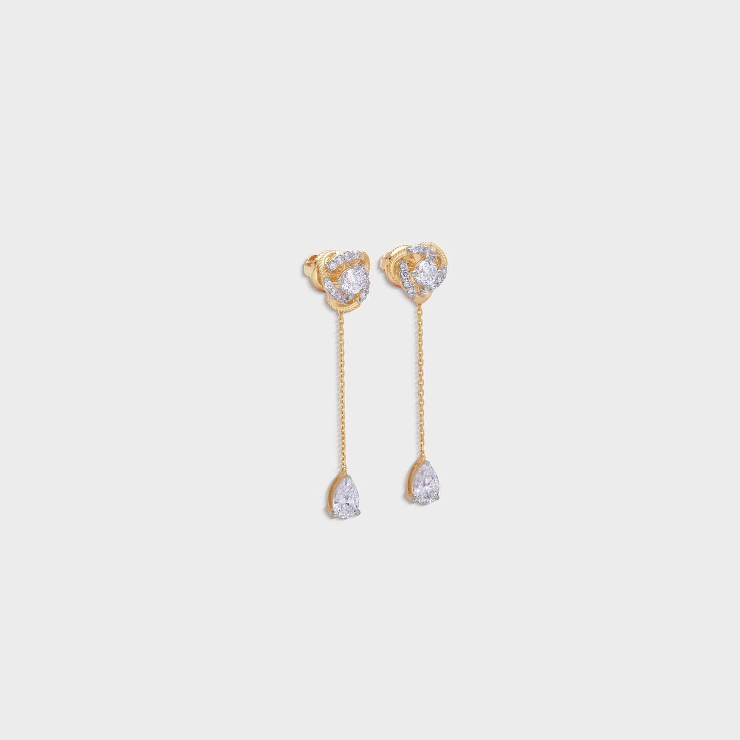 The Chain Drop Earrings From The Promise Knot Collection