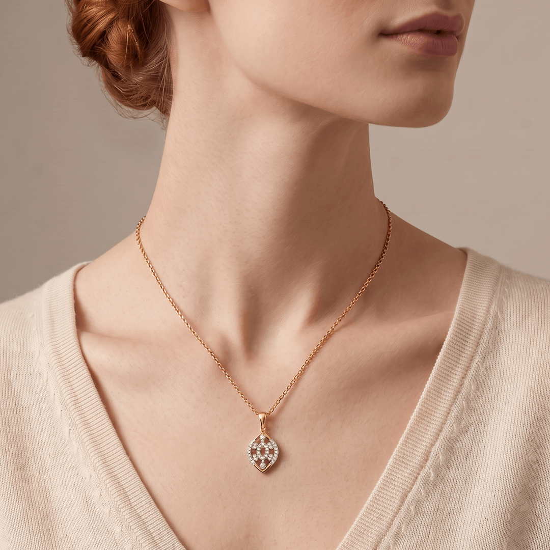 Lunetta Floral Diamond Pendant Chain